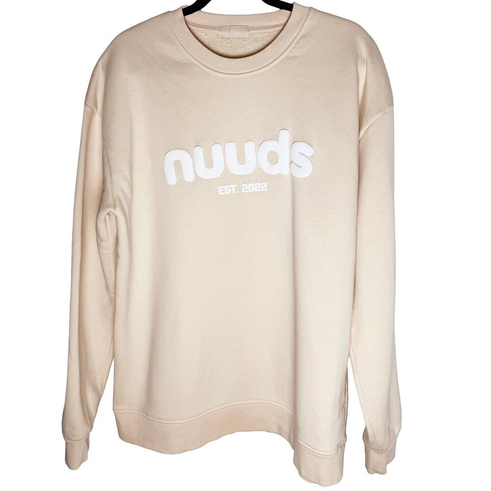 Nuuds Women's Birthday Edition Sand Oversized Long Sleeve Crewneck Sweatshirt